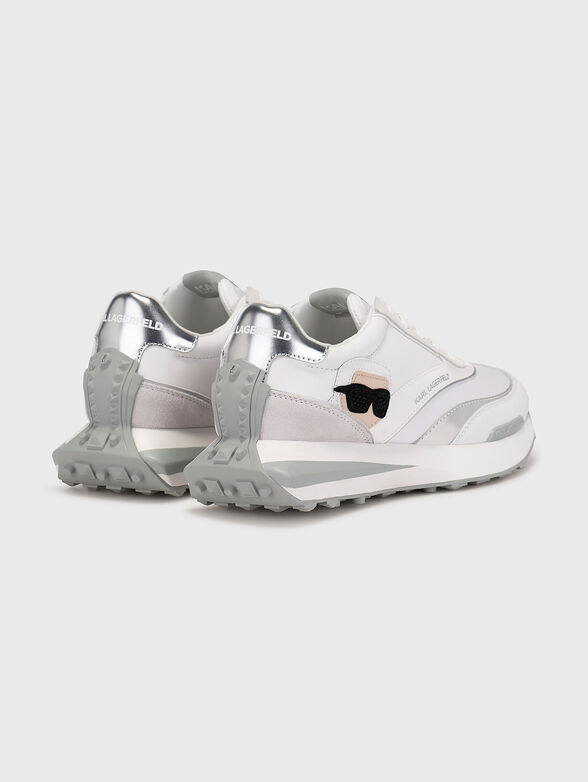 ZONE black sports shoes with logo accents - 3