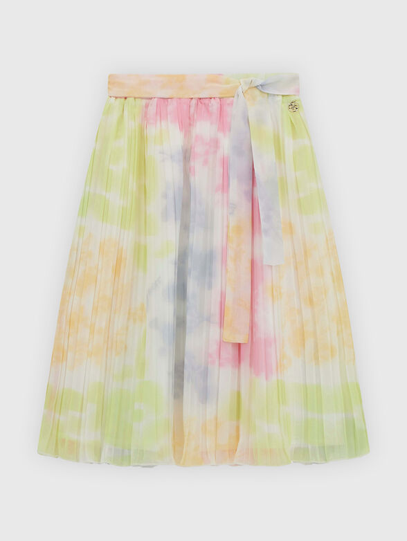 Multicoloured maxi skirt with logo detail - 1