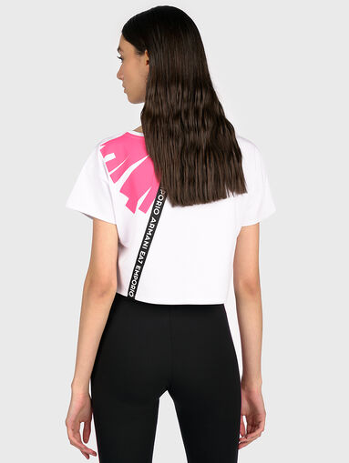 Shortened T-shirt with logo accents - 4