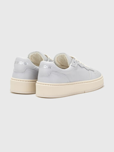 Leather sneakers with logo - 3