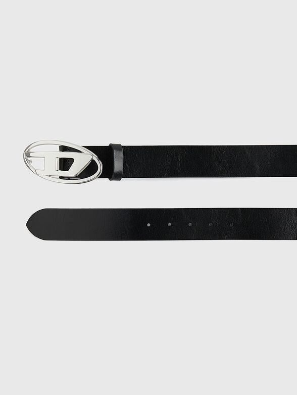Leather belt with accent buckle  - 3