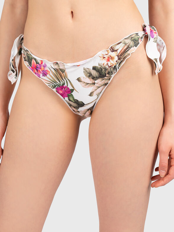 Bikini bottom with floral print - 1