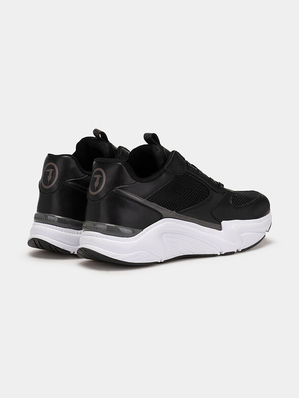 HOLLY black sneakers with metal logo detail - 3