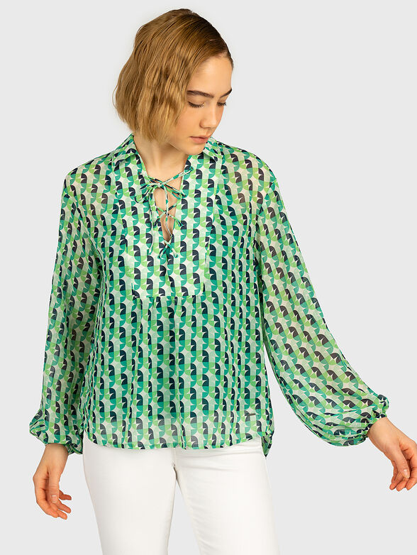 ANDREA Blouse with retro print - 1