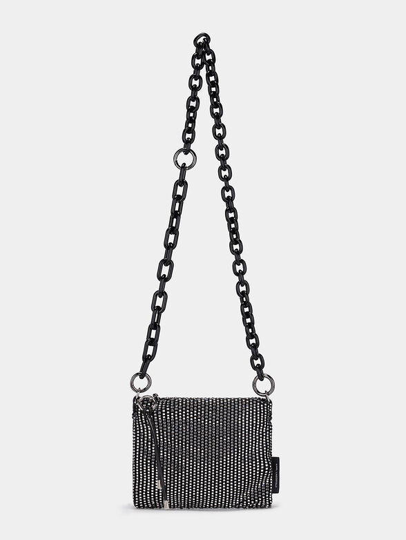 Crossbody bag with appliqued rhinestones - 2
