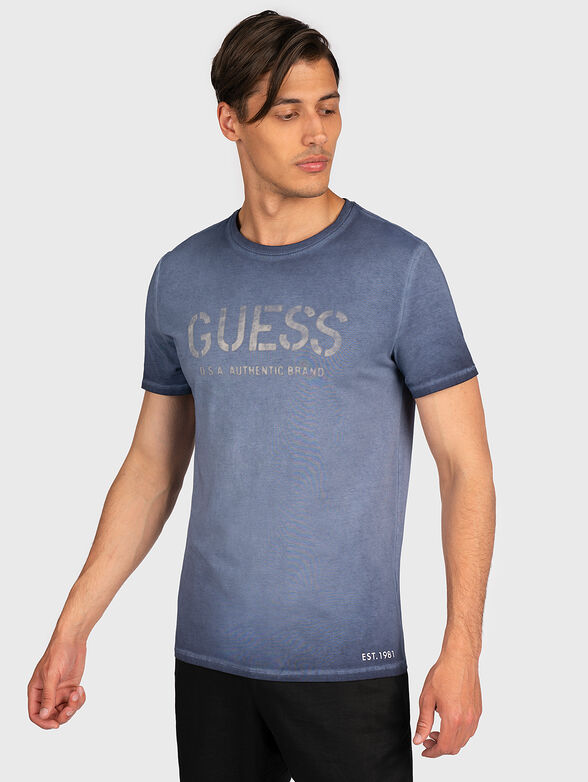 T-shirt with washed effect and logo print - 1