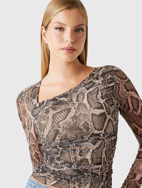 BERNARDETTE blouse with animal print - 4