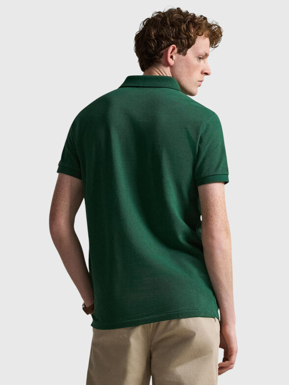 Green cotton polo shirt - 3