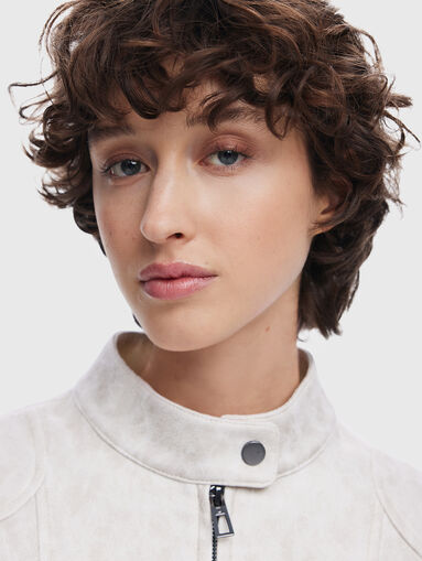 Slim eco leather jacket - 5