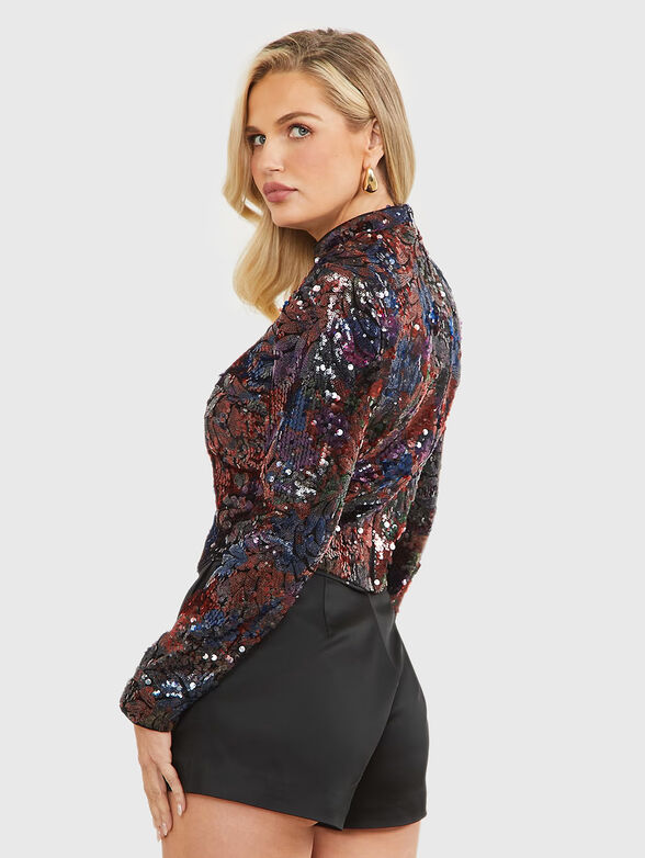 JASMINE blouse with floral motifs and sequins - 3