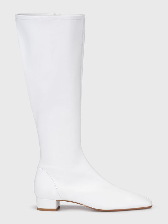 EDIE white leather boots - 1