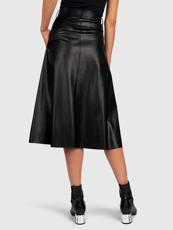 Faux leather skirt with high wiast - 3