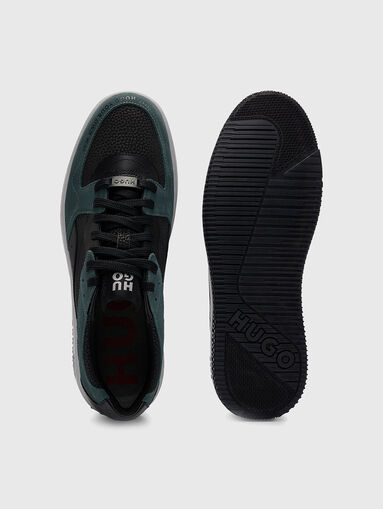 Black sneakers with green details - 5
