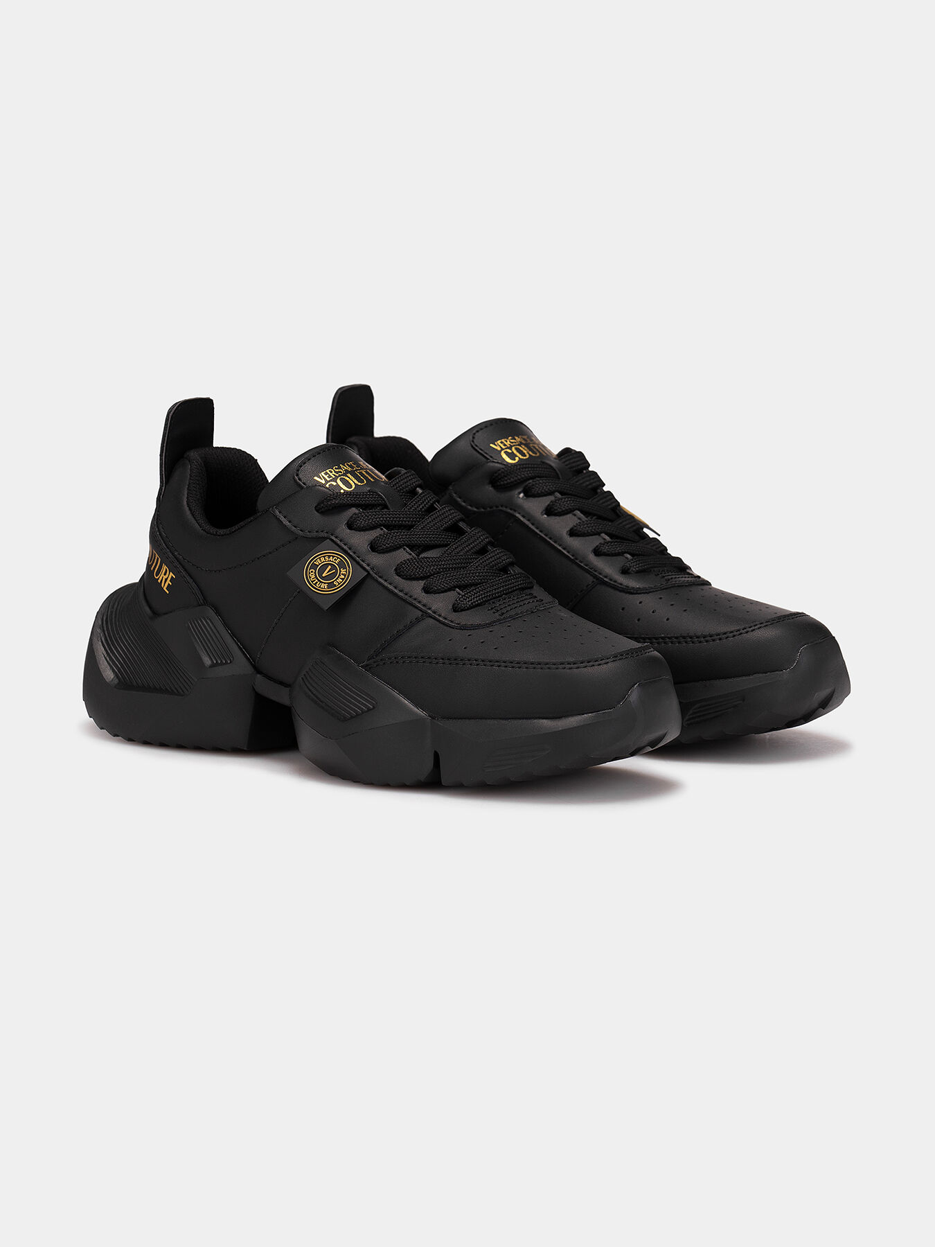 FONDO GRAVITY sneakers with gold logo accents brand VERSACE JEANS COUTURE Globalbrandsstore en