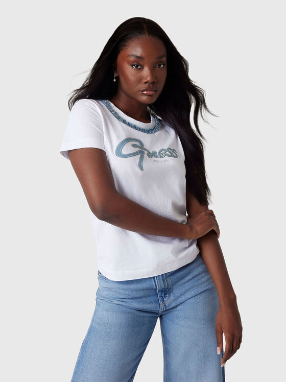 Тениска с контрастни детайли - 1