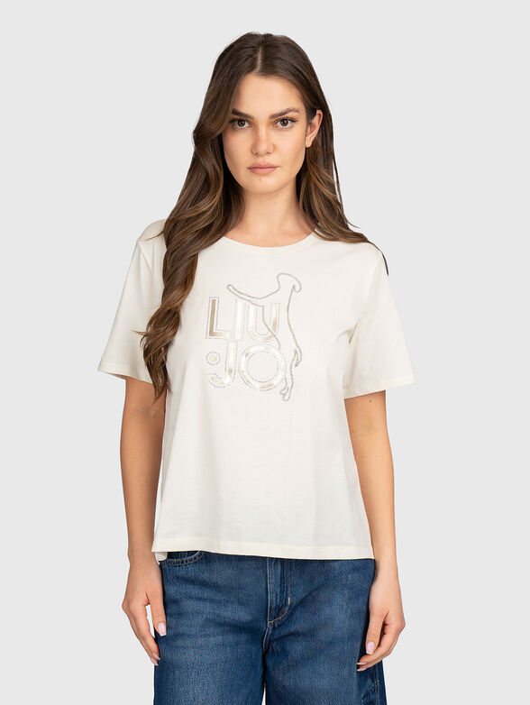T-shirt with appliqu&eacute;s rhinestone - 2