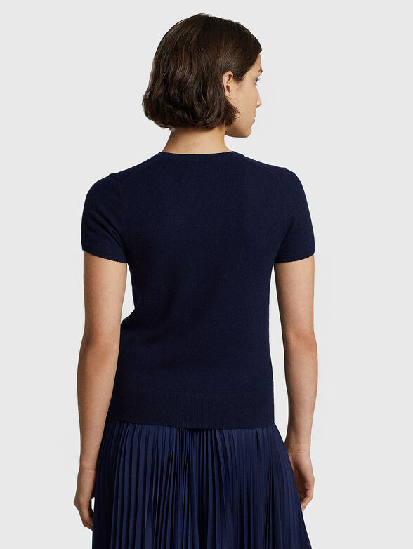 Cashmere sweater with short sleeves - 3