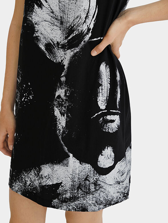 Mini dress with worn off effect - 3