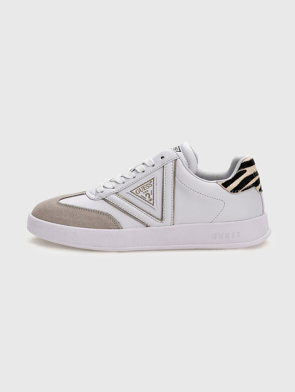 AVIANA white sports shoes with logo accent - 1
