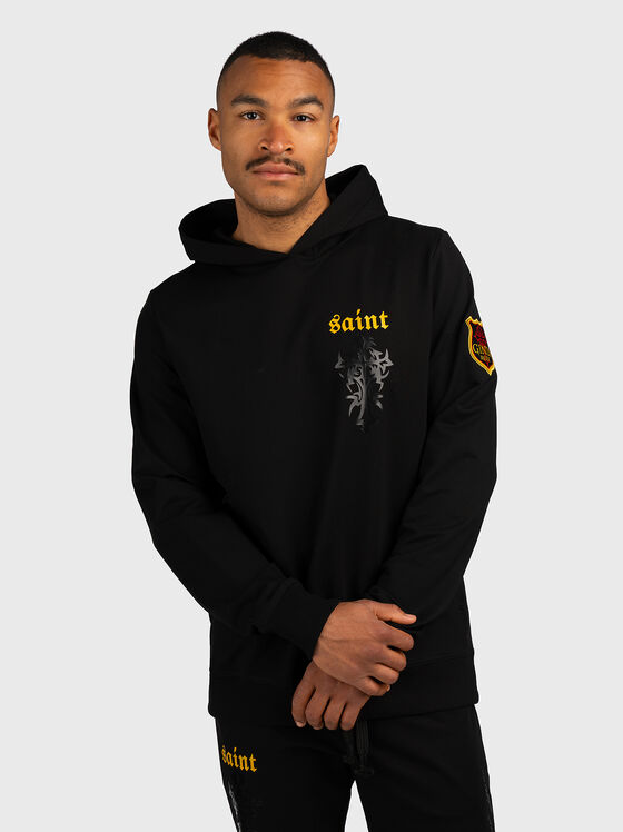 GMH020 printed sweatshirt in black  - 1