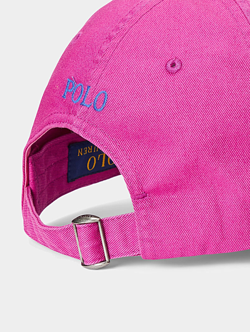 Pink cap with logo embroidery  - 3