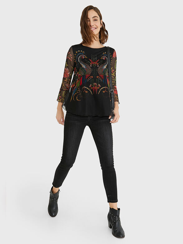 SANDRINI Blouse with contrasting print - 2