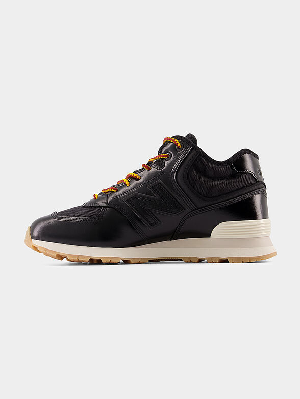 574 high sports shoes with leather elements - 4