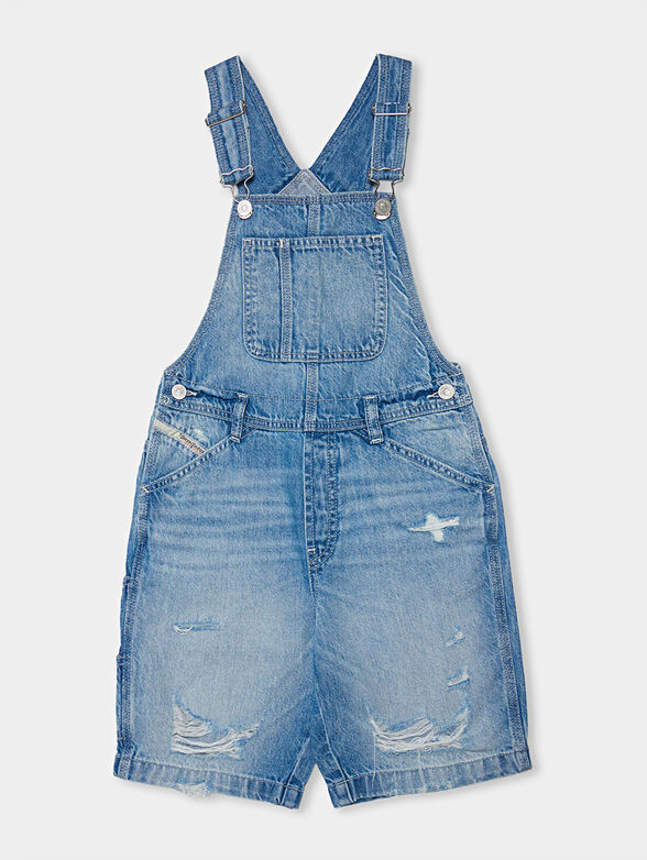 JFRAN-SH blue jumpsuit with ripped effect - 1