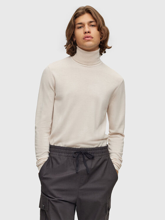 Пуловер с поло яка  - 1