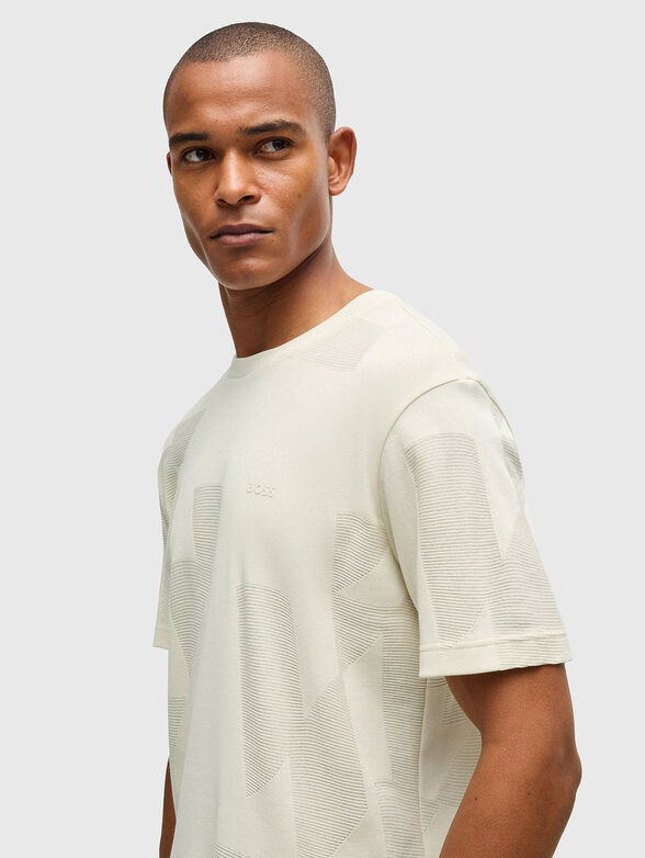 T-shirt with textured accents  - 4