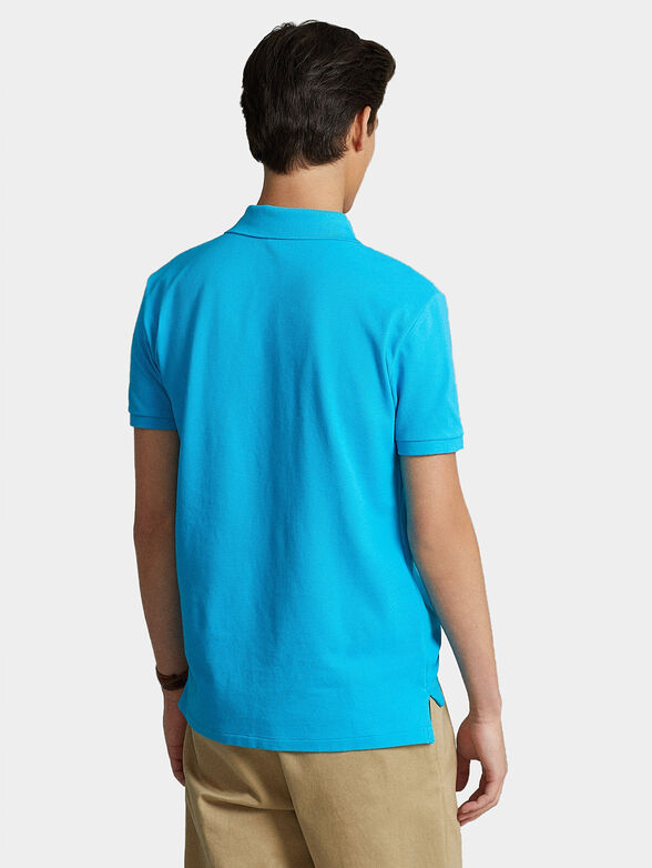 Polo shirt in blue color with logo embroidery - 3