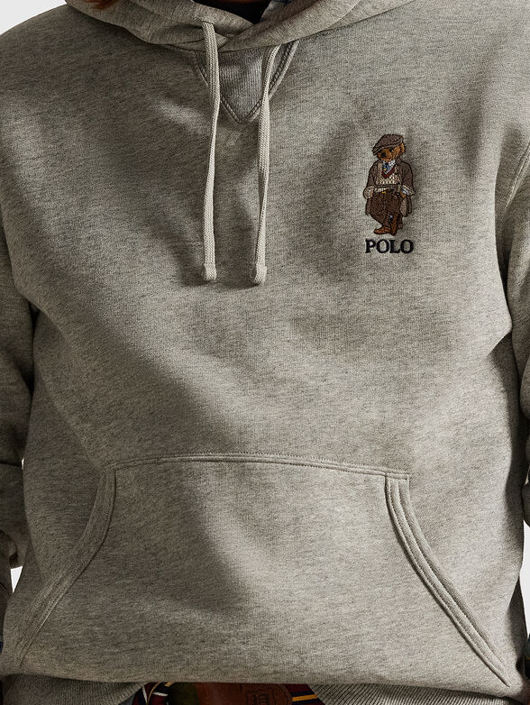 Cotton sweatshirt with Polo Bear embroidery - 4