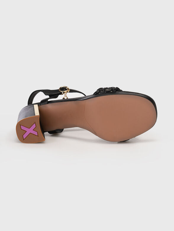 LEWY black heeled sandals  - 5