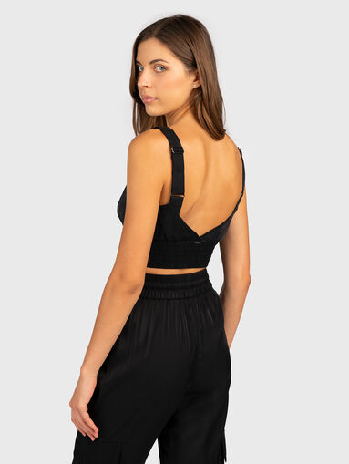 EMMA black satin top - 3