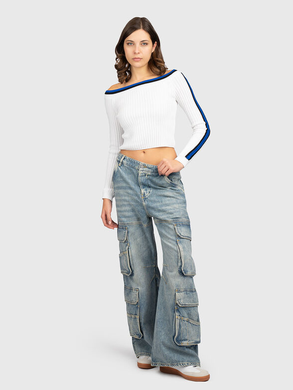 Off-the-shoulder cotton blouse - 2