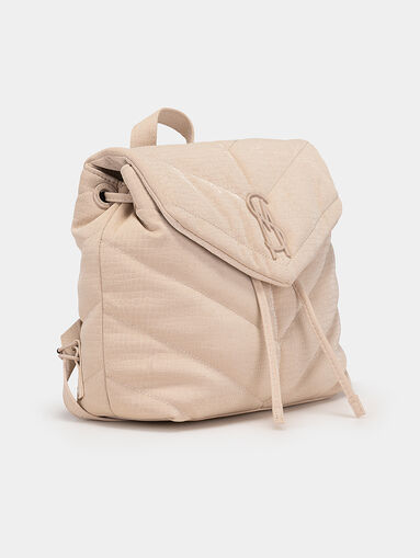 BSANNAH beige backpack with quilted effect - 3