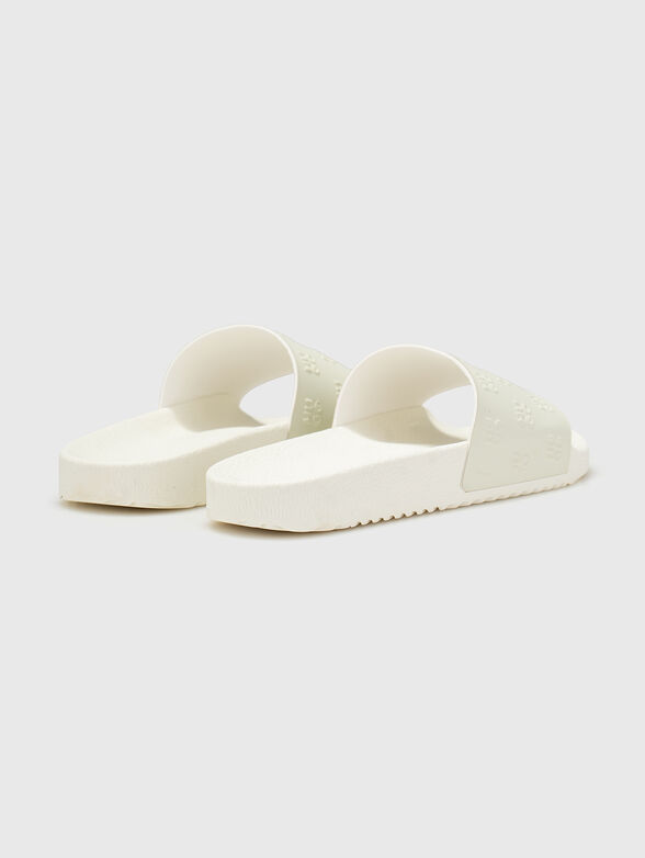 Black beach slippers with logo - 3