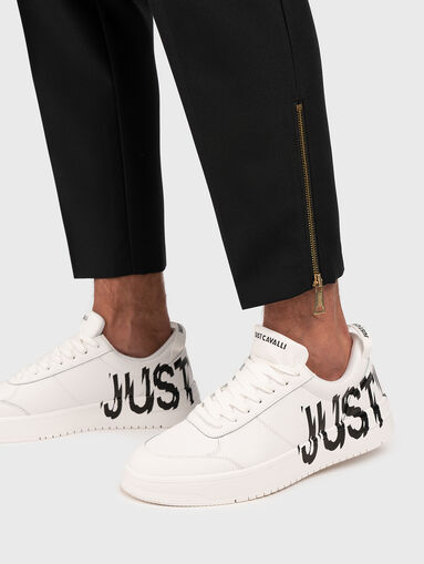 Black trousers with accent zippers  - 5