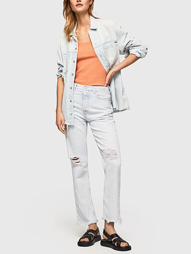 CELYN SKY white ripped jeans - 5