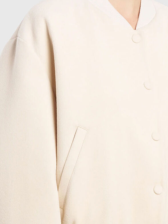 Loose fit bomber wool jacket - 4