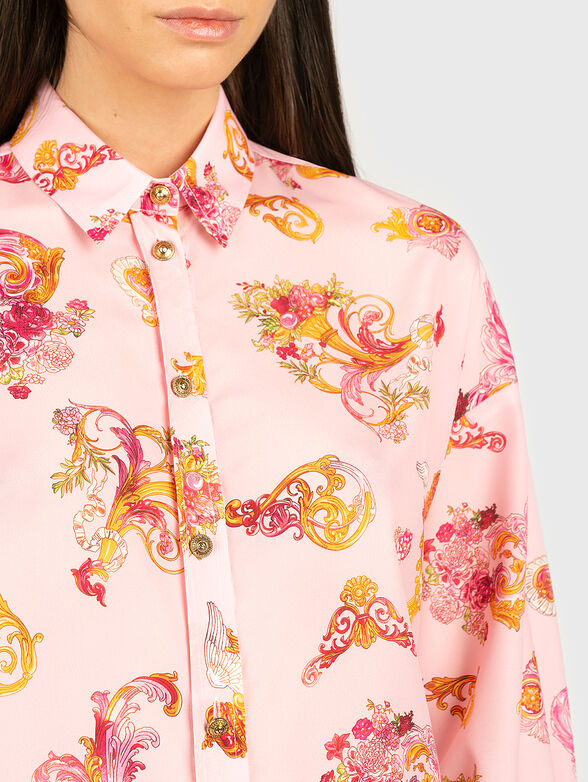 Pink shirt with delicate print - 2