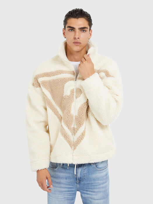 Black jacket with logo motif 