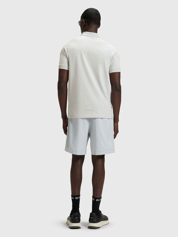 Cotton polo shirt with zip - 3