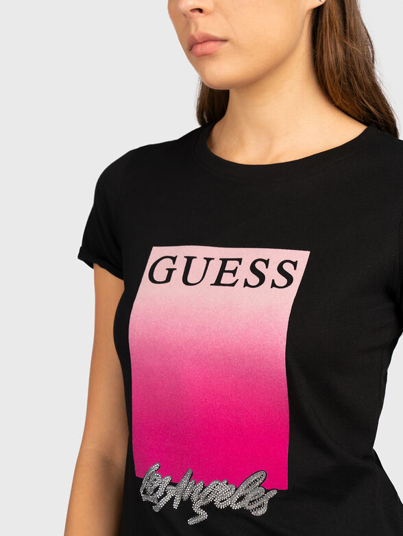 T-shirt in black with logo print - 4