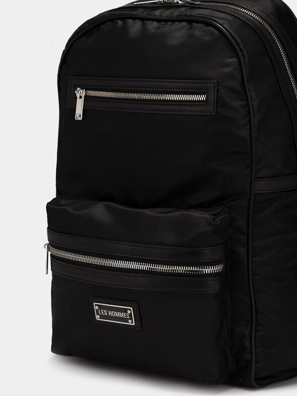 Black backpack with logo detail - 4