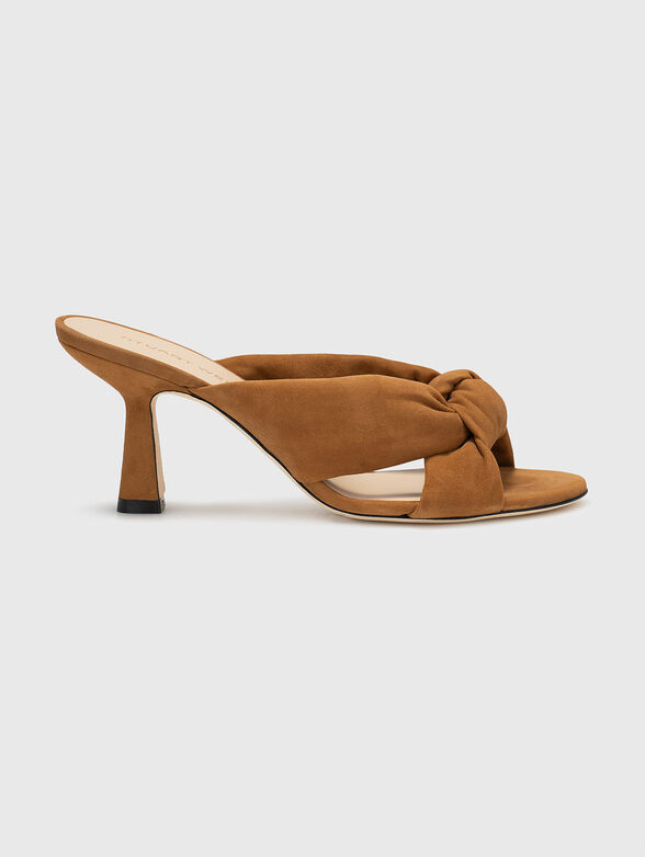 Suede heeled slippers - 1