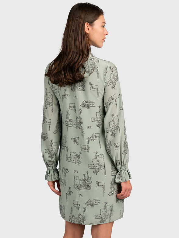 Dress with long sleeves and print - 2