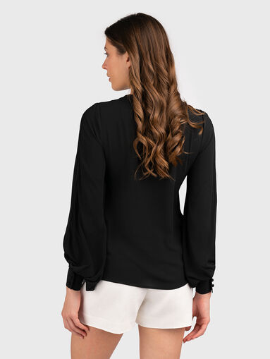 V-neck crepe blouse - 3