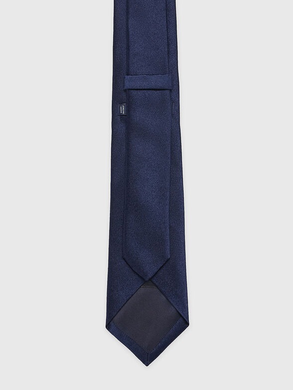 Dark blue silk tie  - 2