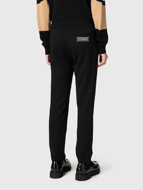 Sports trousers with monogram logo print - 2